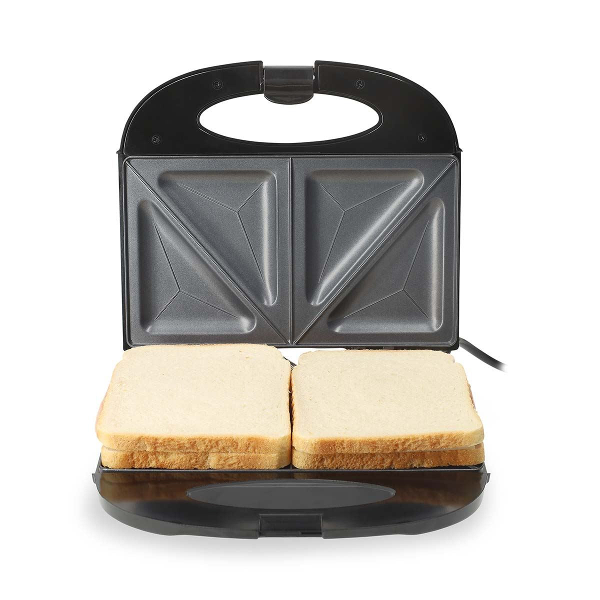 Melissa Sandwich Maker 750W Toasted Sandwich Maker, Non-Stick Plates, Cool Touch Handle, Indicator Lights, Compact Storage