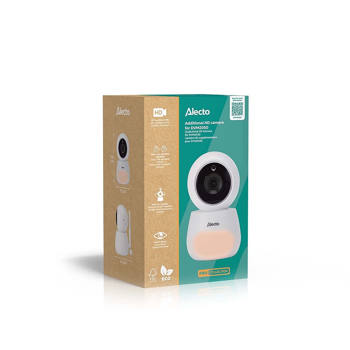 Alecto DVM-2050 Wireless Video Baby Monitor Additional Add-on Camera | White
