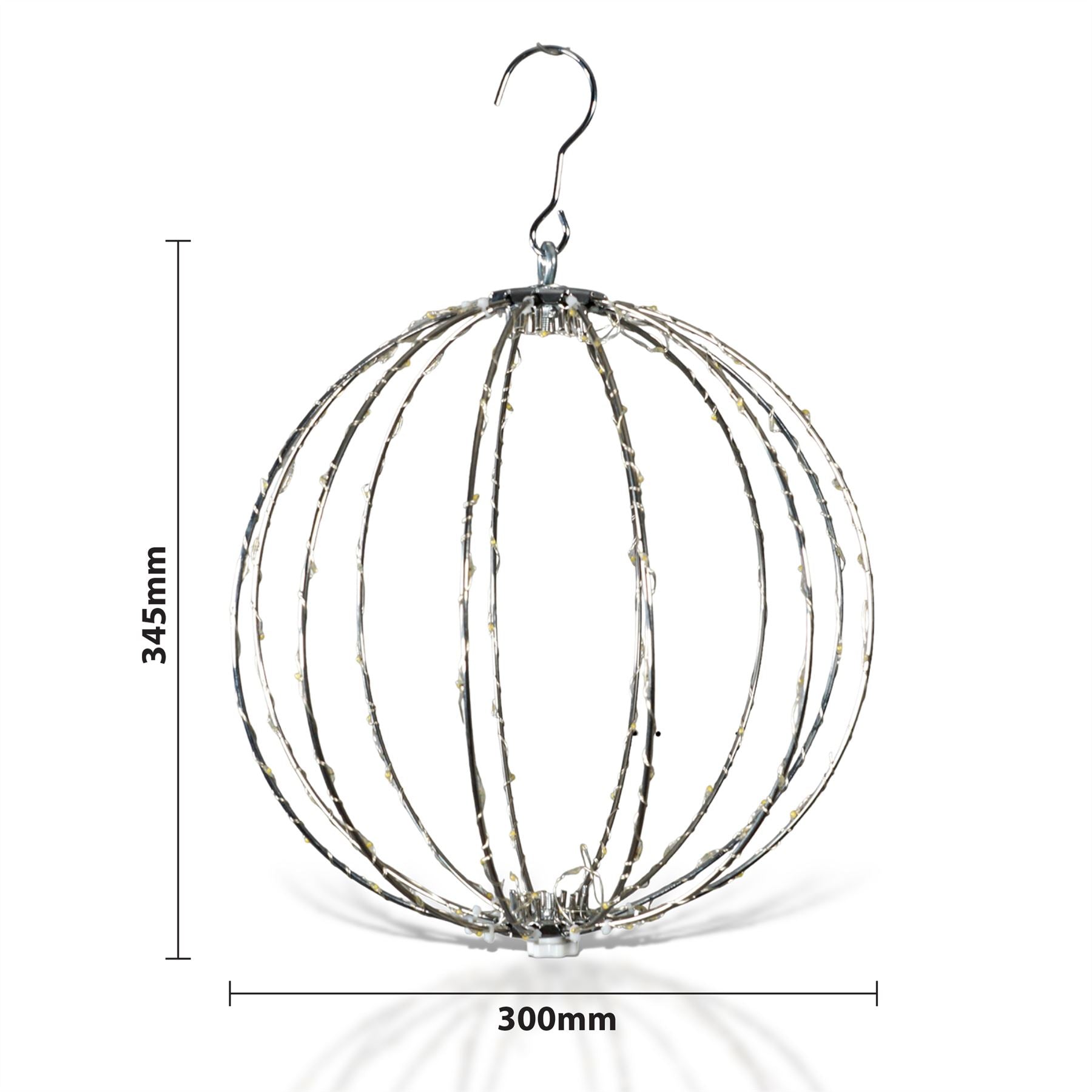Outdoor 140 LED Copper Gold Hanging Sphere Light with Timer Power Supply and 10m Lead