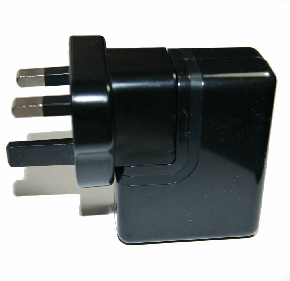 Ex-Pro Travel USB Charger 2.1 A | Number of outputs: 1 | UK USA EU Adapters | 2 x USB-A | Black