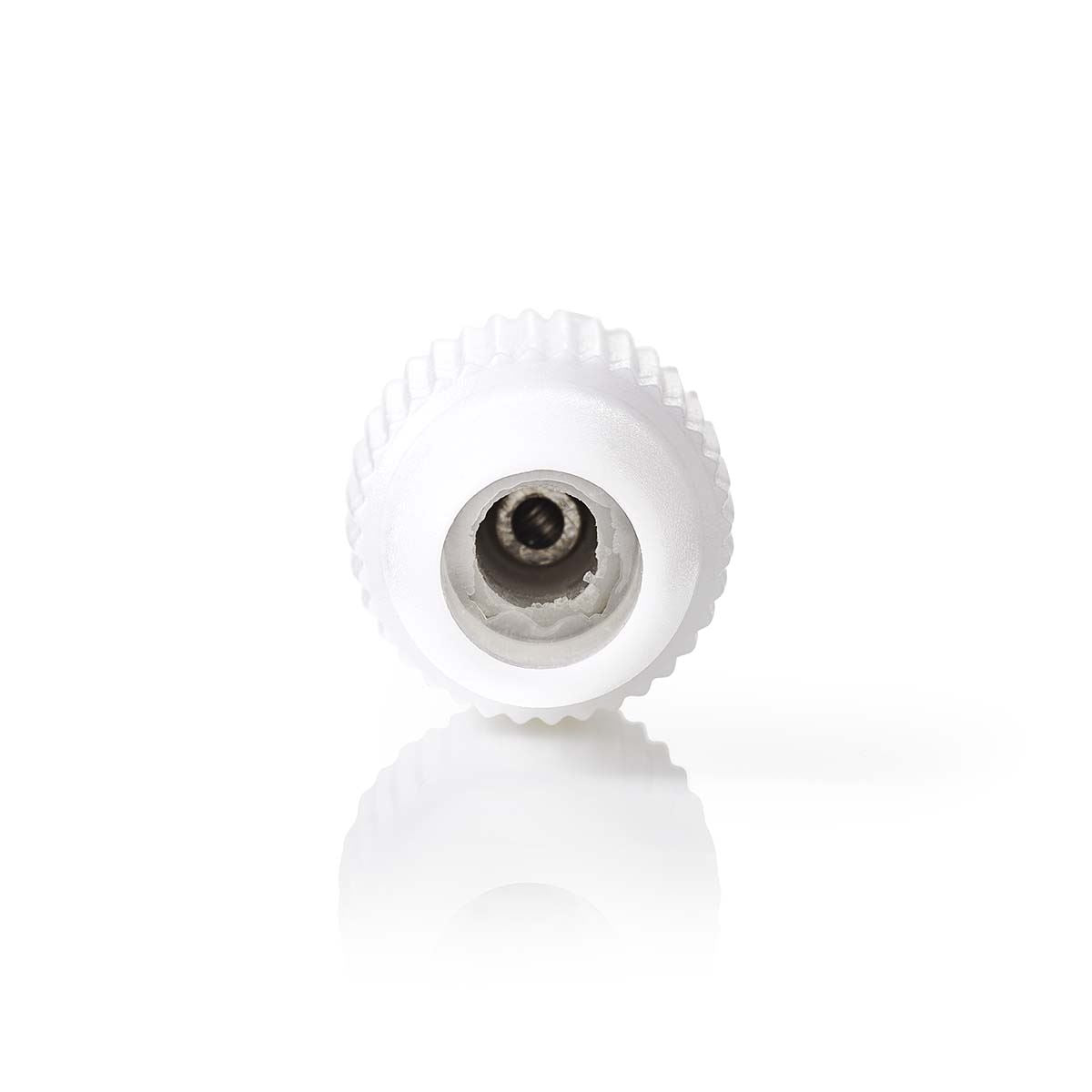 Nedis IEC (Coax) Connector | Straight | Male | Nickel Plated | 75 Ohm | Screw | Cable input diameter: 7.0 mm | Metal / PVC | White | 2 pcs | Box