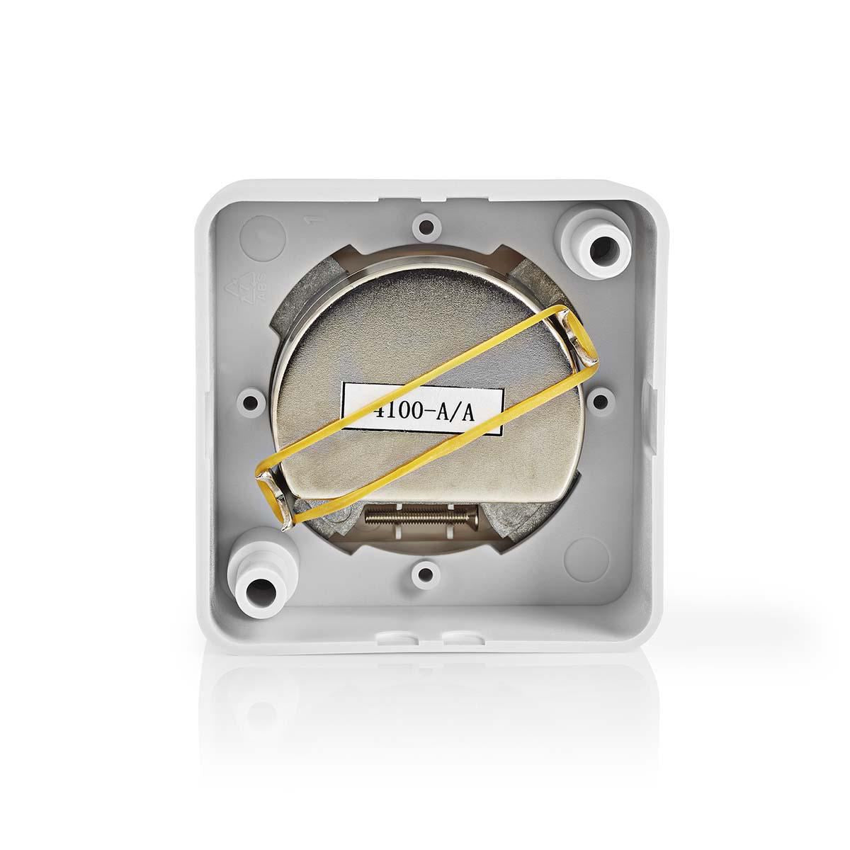 Nedis Antenna End Wall Box | 1x F-Connector Female / 1x IEC Connector Female / 1x IEC Connector Male | 75 Ohm | Return path | Silver / White