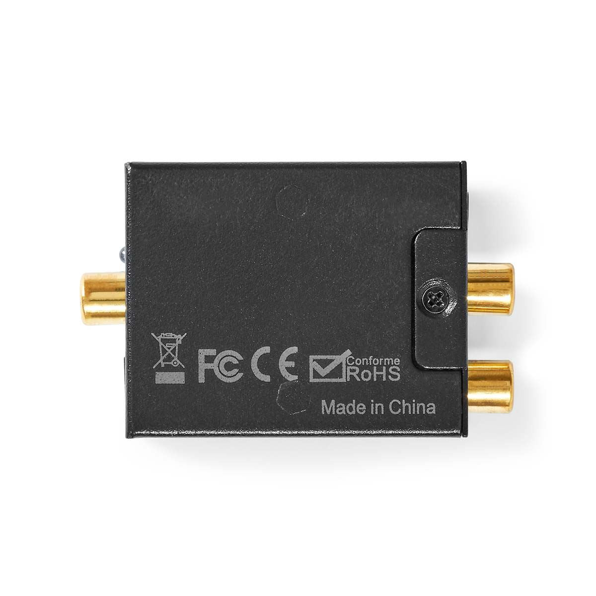 Nedis Digital Audio Converter | 1-way | Connection input: 1x Digital RCA / 1x TosLink to Connection output: 1x (2x RCA) / 1x 3.5 mm | Automatic | Integrated amplifier | Black