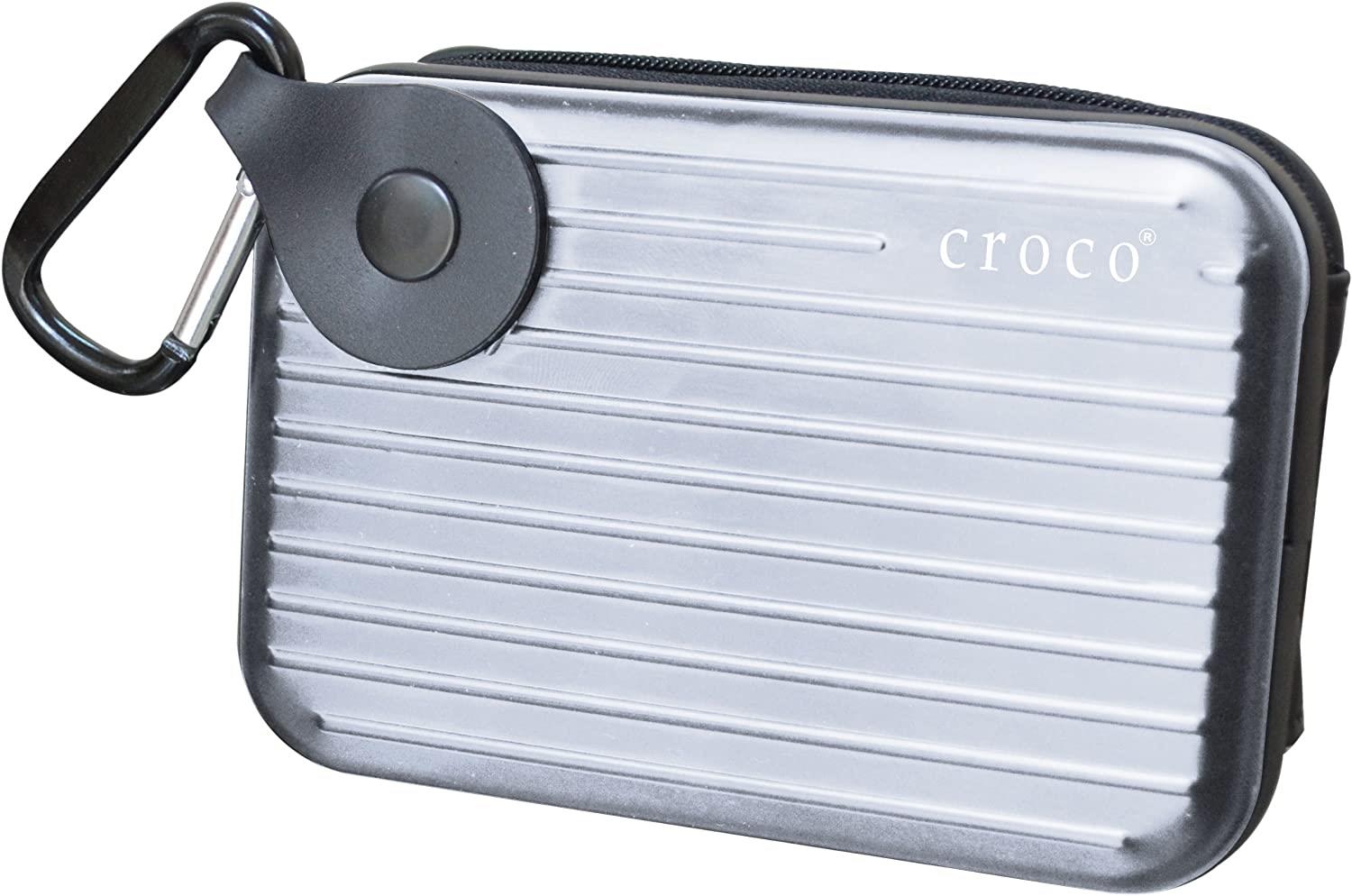 Croco "Flight" Alumininim Universal Digital Camera Hard Case Pouch Bag - Silver
