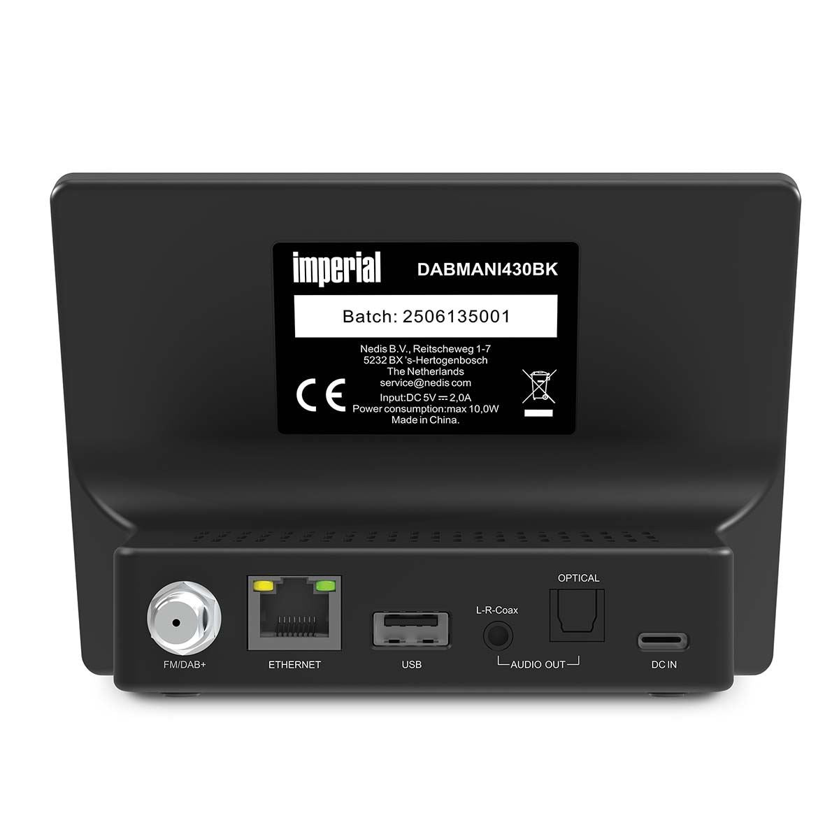 Imperial DABMAN i430BK Hybrid Radio Adapter - DAB+ FM Internet Radio, Bluetooth Transmit & Receive, WiFi Ethernet, 3.2 Inch Display, Streaming Services