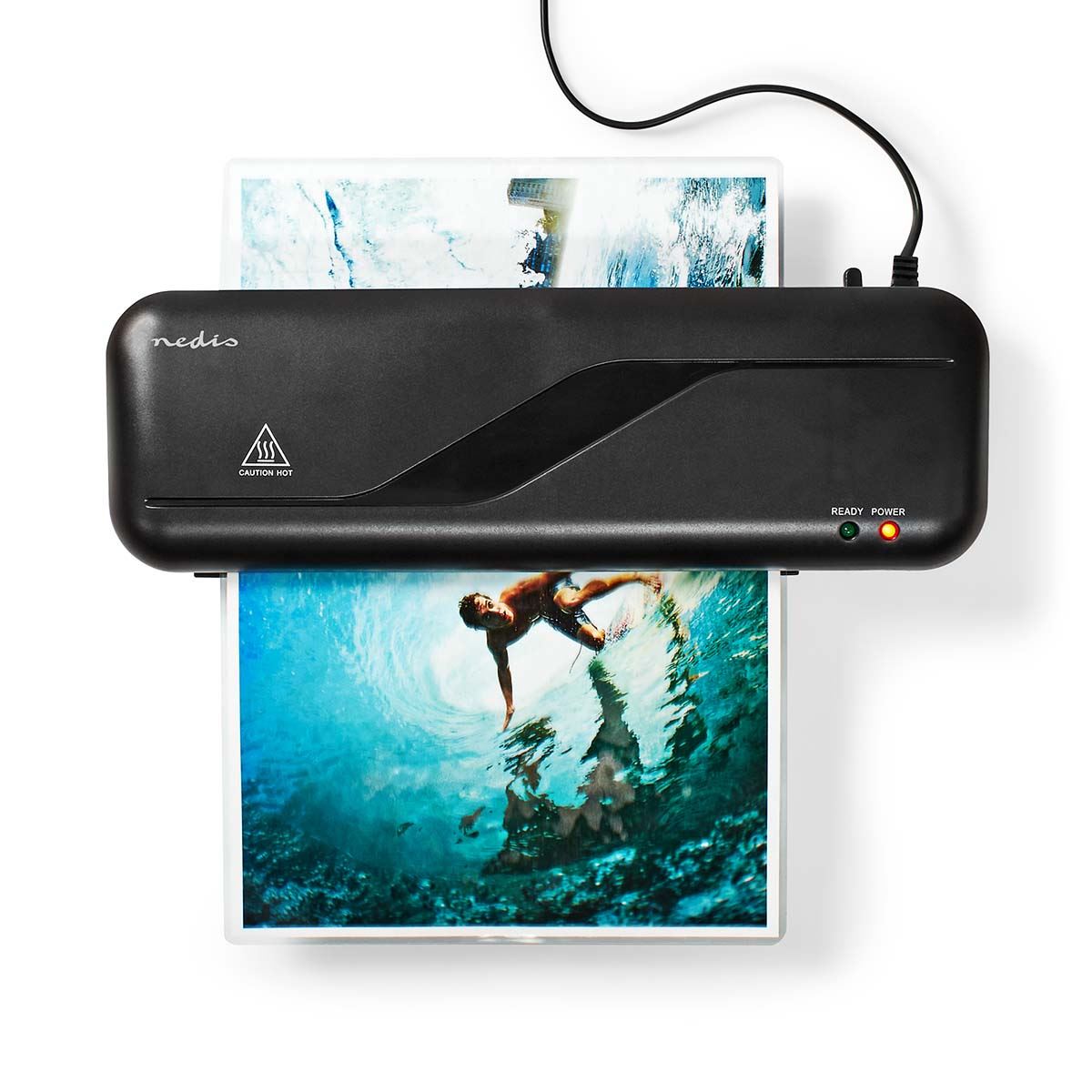 Nedis Laminator | Hot | A4 | 230 mm/min | Auto switch off | Mains Powered | Black