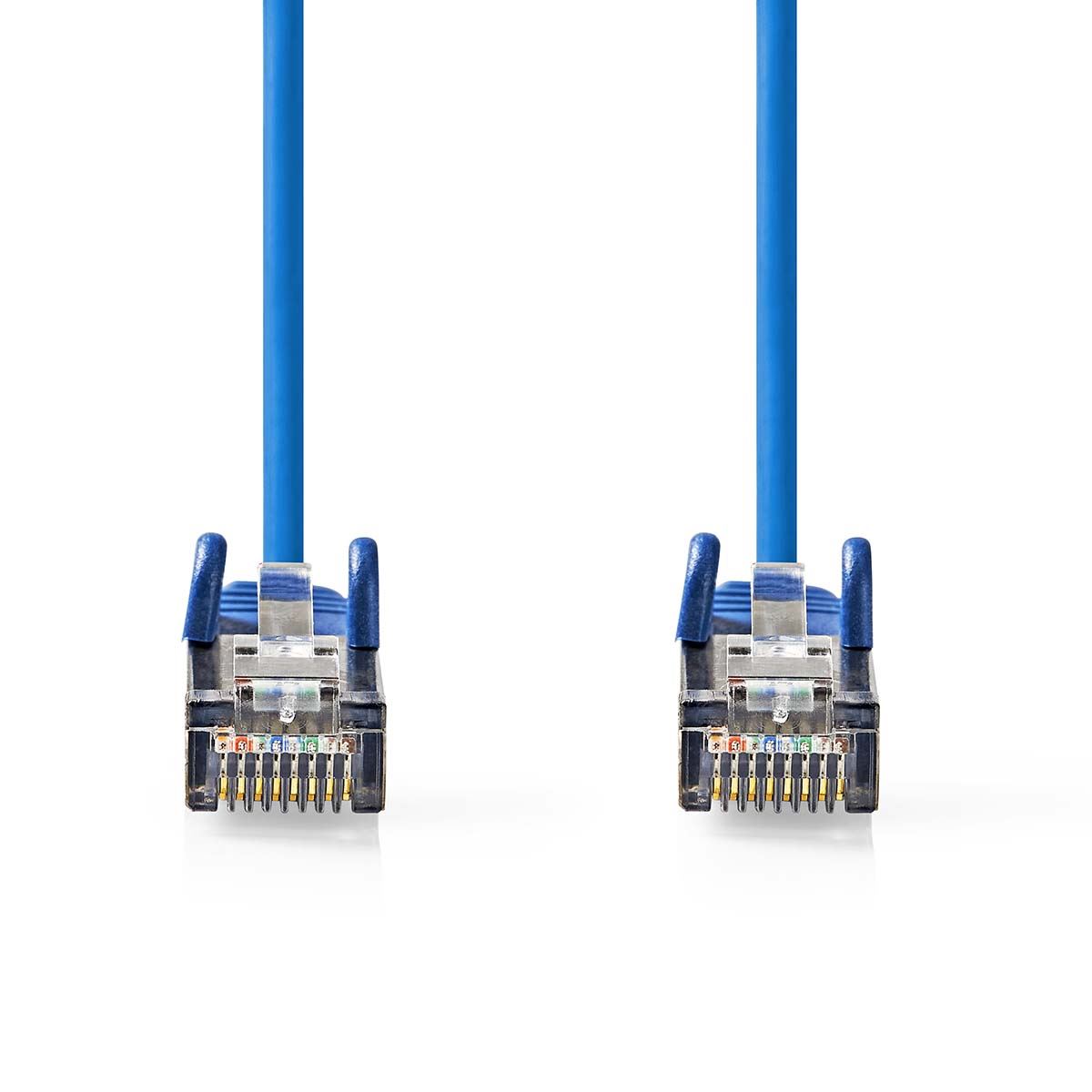 Nedis CAT5e Network Cable | SF/UTP | RJ45 Male | RJ45 Male | 15.0 m | Round | PVC | Blue | Label