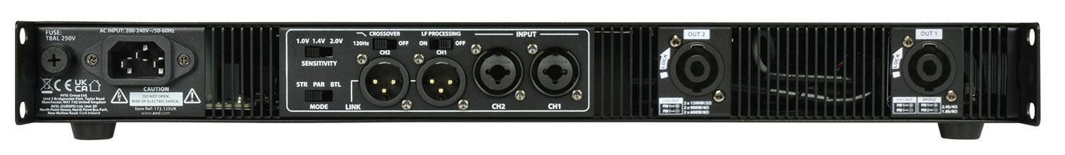 Citronic H2400 Hybrid H Class Power Amplifier 2x 1200W Rack Mount