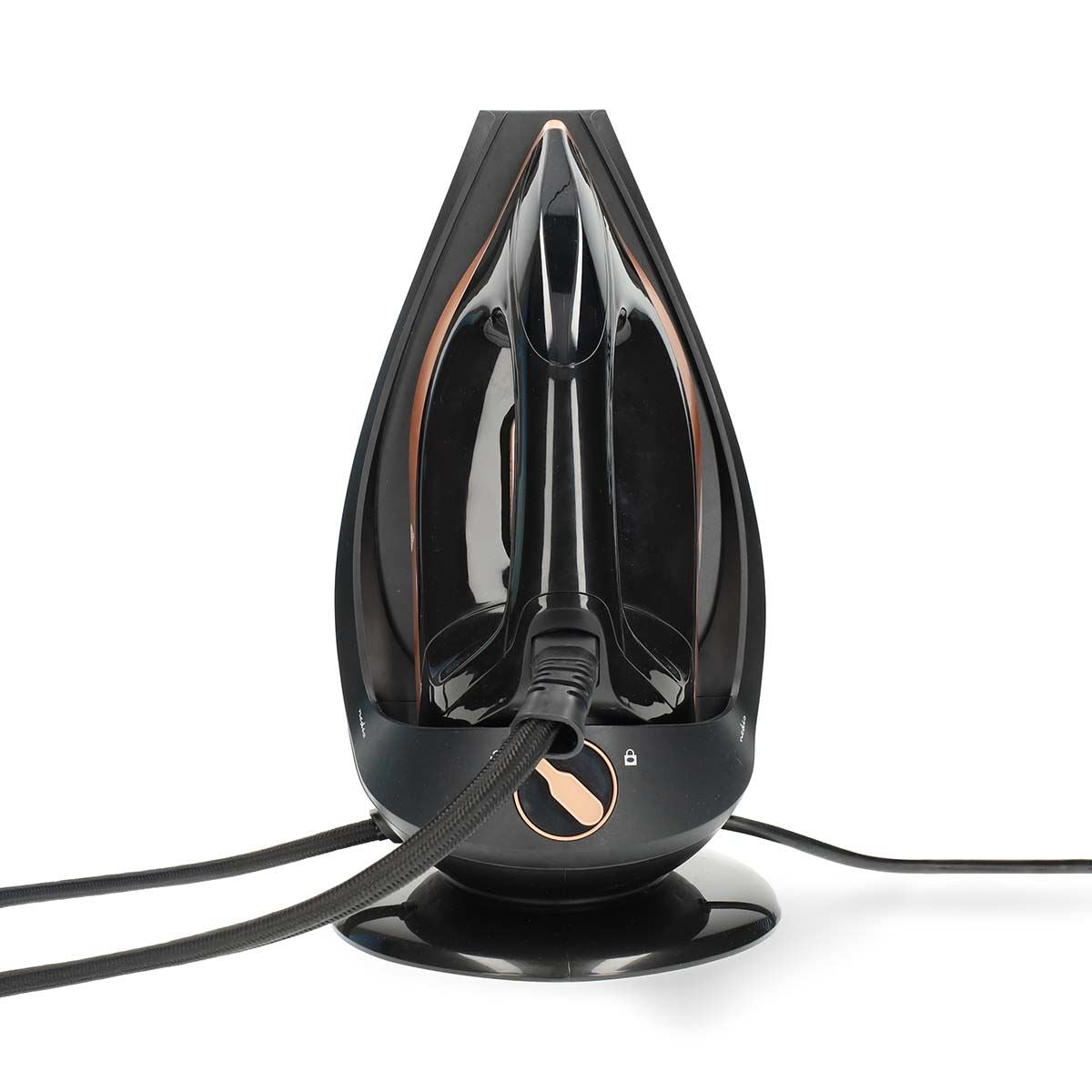 Nedis Steam Generator Iron 2400W, Powerful Fast Heating, Adjustable Steam Control, Vertical Steam Spray Function, 1500ml Connect Water Tank, Stainless Steel Soleplate - Rose Gold