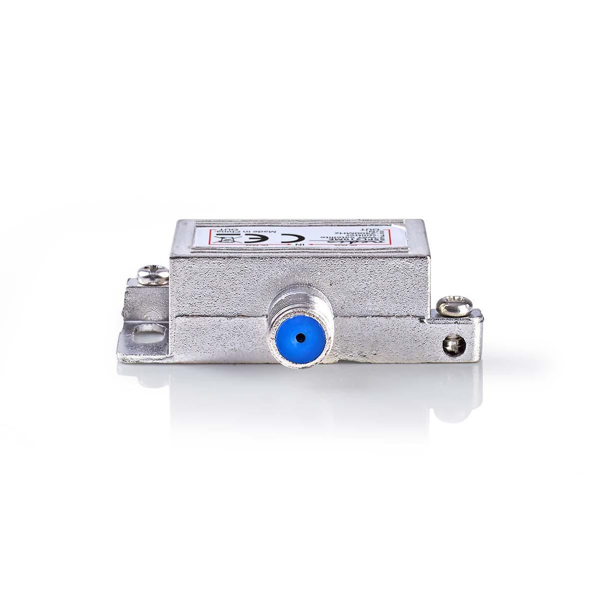 Nedis Satellite Splitter | 5 - 2400 MHz | 6.5 dB | Number of inputs: 1 | Number of outputs: 2 | Impedance: 75 Ohm | Zinc | Silver
