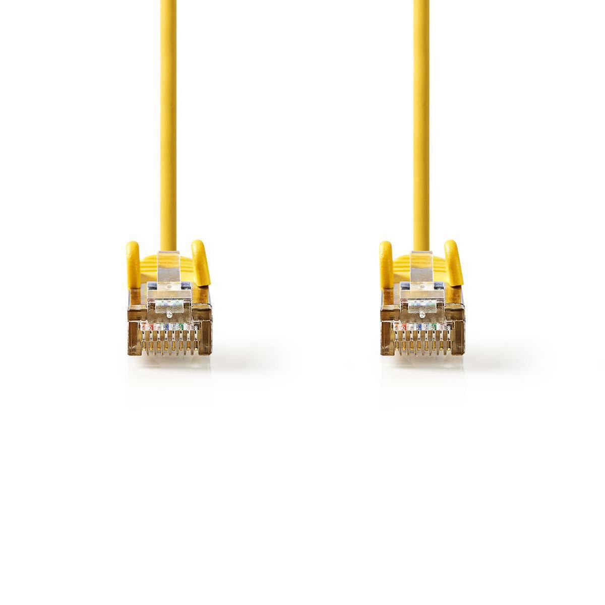 Nedis CAT5e Network Cable | SF/UTP | RJ45 Male | RJ45 Male | 20.0 m | Round | PVC | Yellow | Polybag