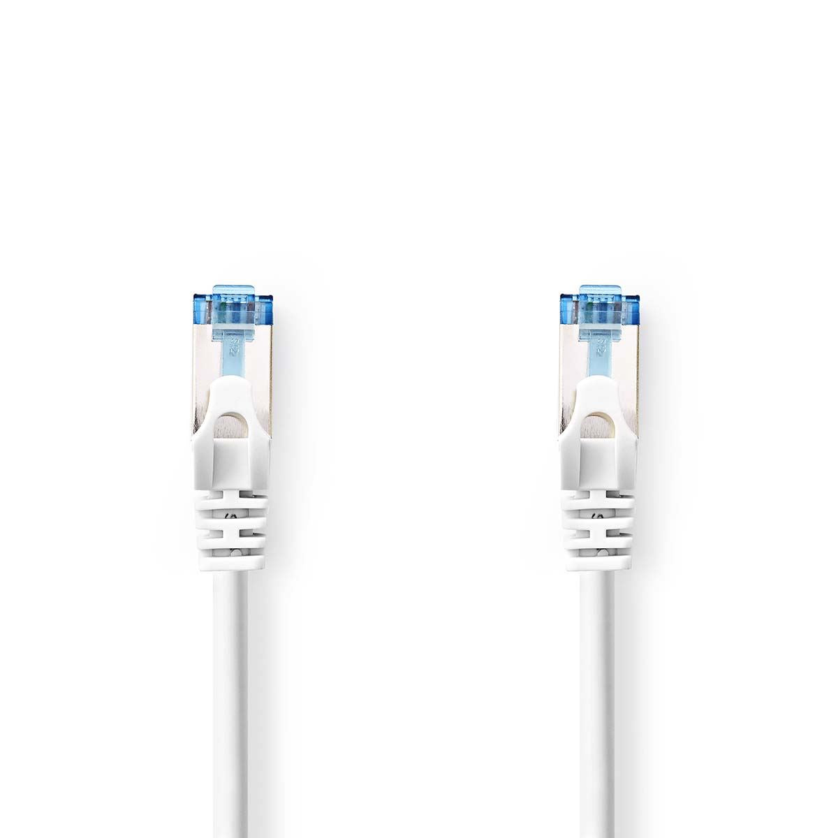 Nedis CAT6a Network Cable | S/FTP | RJ45 Male | RJ45 Male | 20.0 m | Snagless | Round | LSZH | White | Label