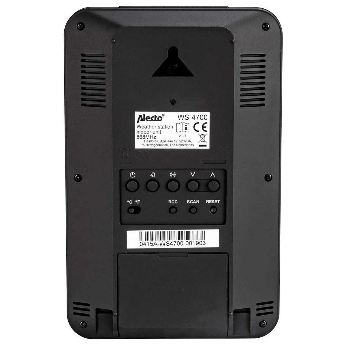 Alecto Weather Station Indoor and Outdoor Temperature, Forcast, Wind, Humidity, Rain & More with Outside Wireless sensor | Black