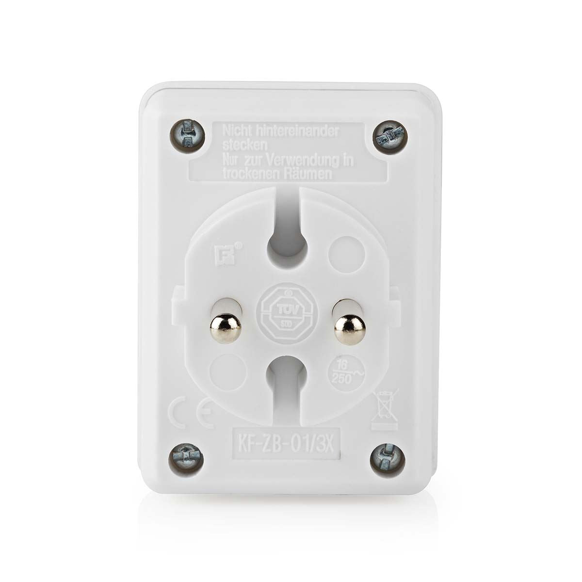 Nedis Power Socket Splitter | Type F (CEE 7/7) | 250 V AC 50 Hz | Type C (CEE 7/16) | 250 V AC 50/60 Hz | 2.5 A | 1700 W | White