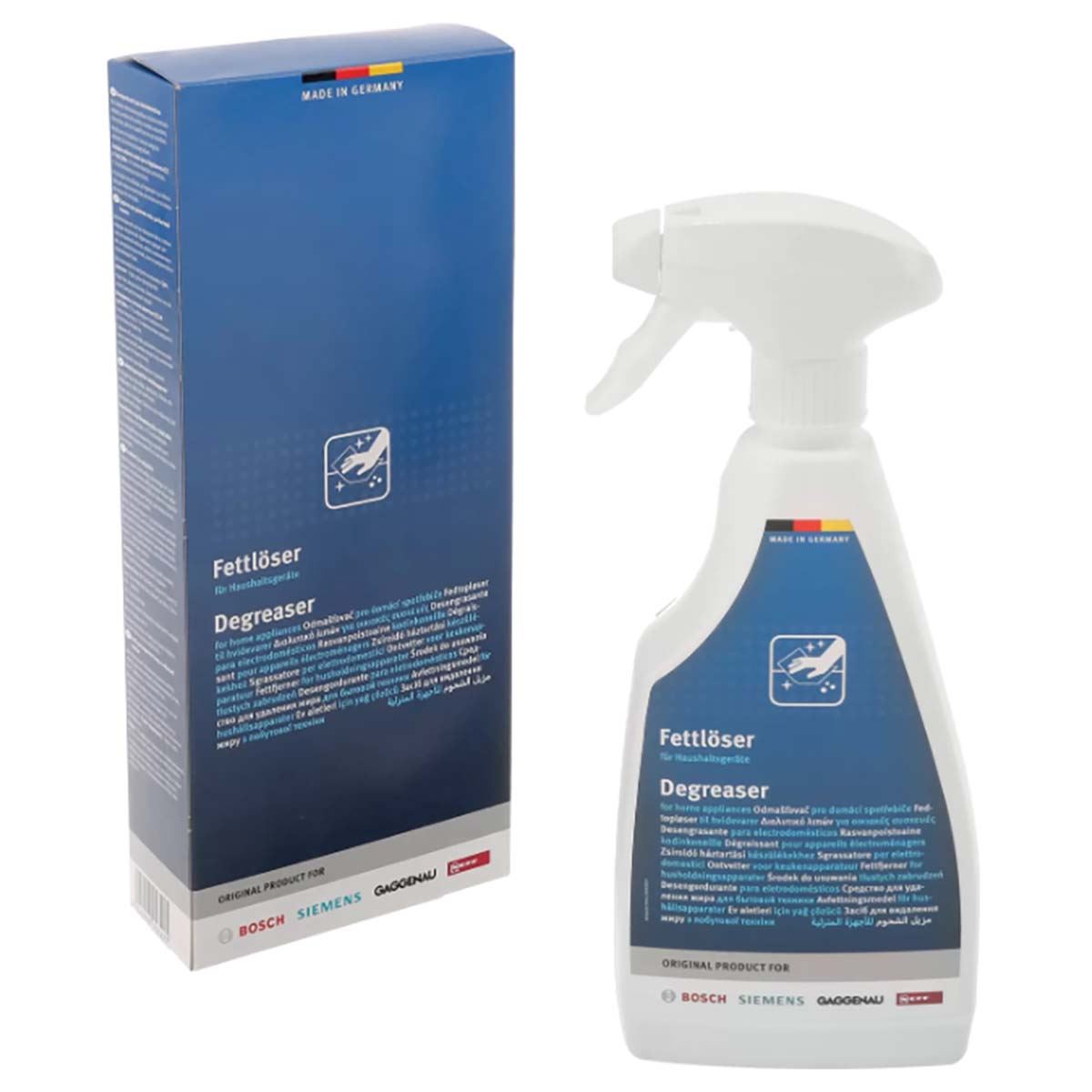 Bosch Degreaser for Household Appliances, Cooker Tops, Hoods, Surfaces, Stainless Steel - 500 ml