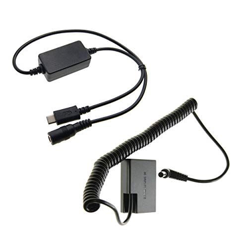 Ex-Pro On-The-Move USB-C PD System, USB-C to DC Coupler Cable Converter Adapter with Ex-Pro DR-E18 LP-E17 Battery Coupler, for Canon EOS 750D, 760D, 8000D, Rebel T6i, T6s, Kiss X8