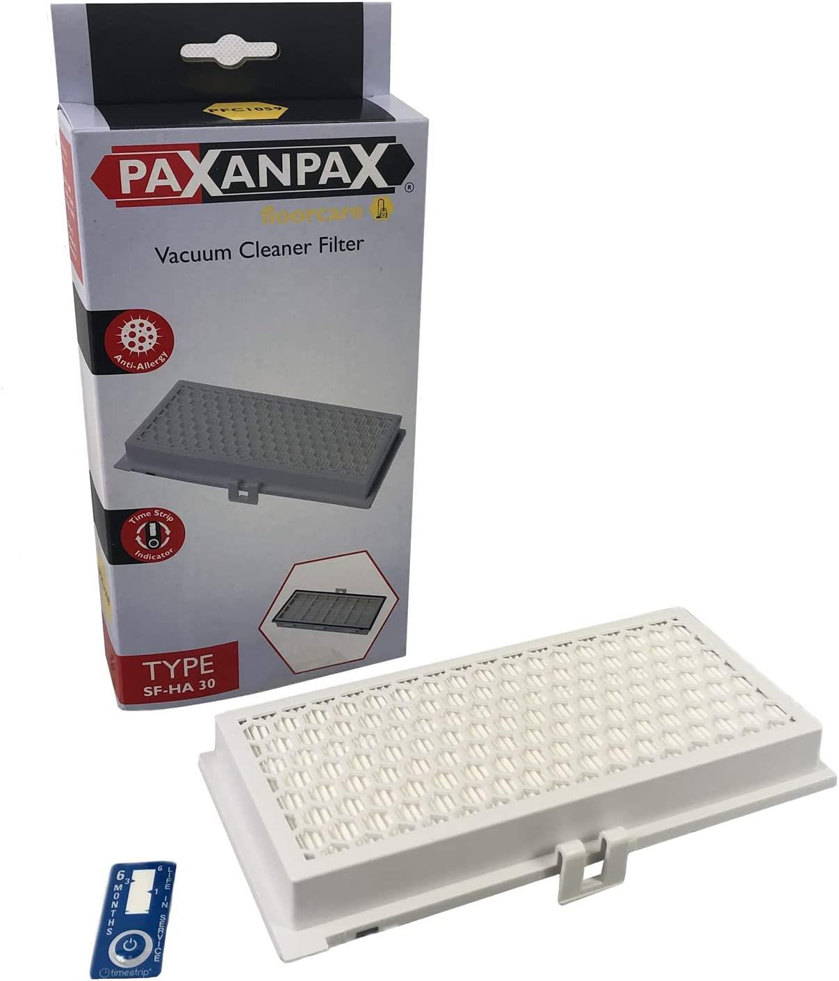 Miele SF-HA30 9616270 Anti Allergy Vacuum Cleaner Compatible  Filter with Timestrip Indicator for Miele S300, S2000, S7000, White