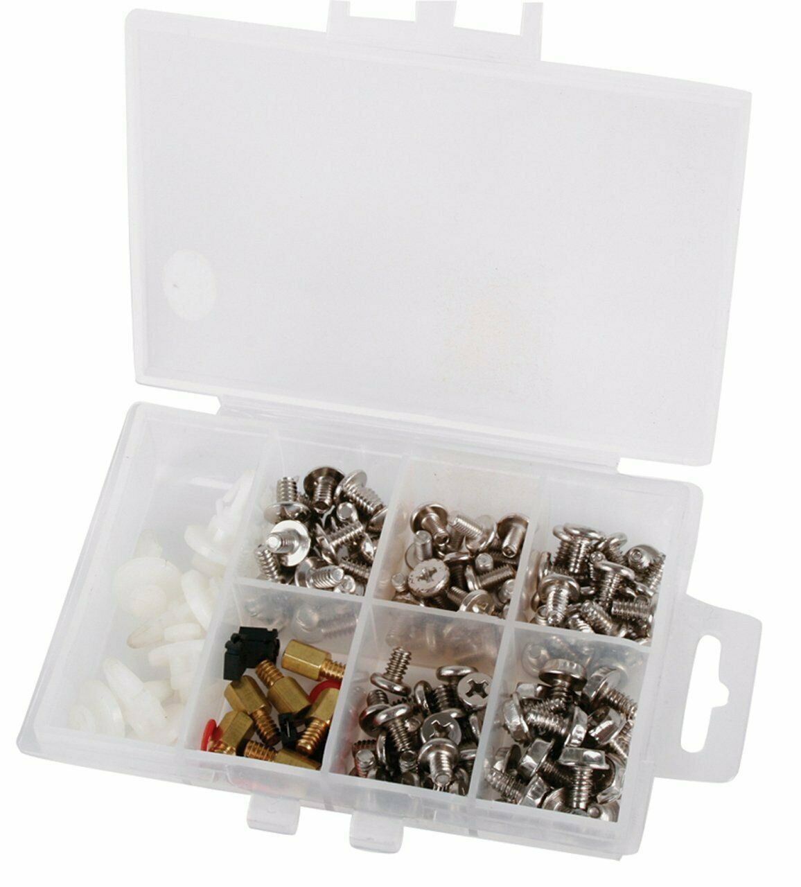 PC Screw Kit, Computer Case Screws & Mounting Set, HDD SSD Motherboard Screws, Standoffs, Jumpers & Washers Assortment