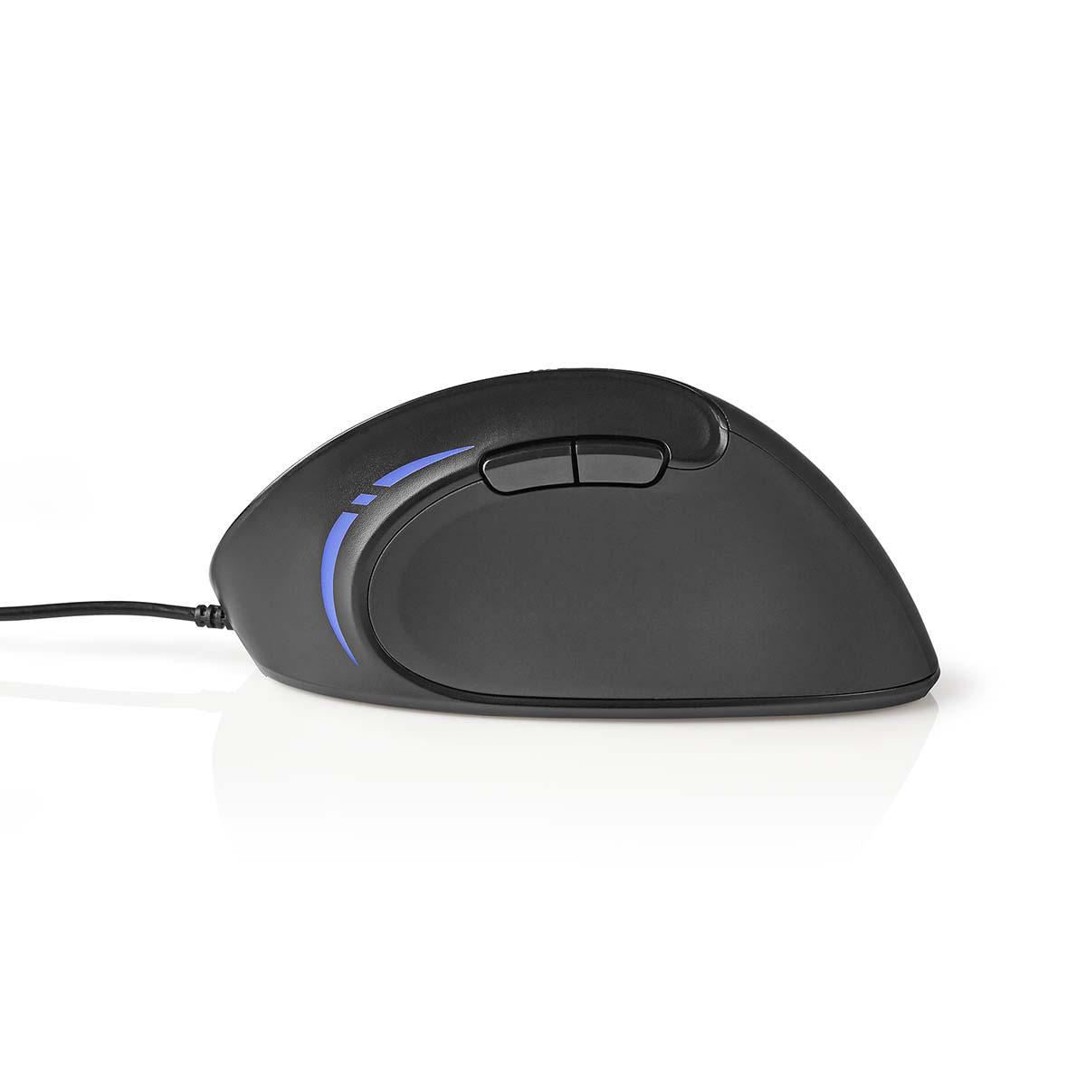 Nedis Wired Mouse | DPI: 1200 / 1800 / 2400 / 3600 dpi | Adjustable DPI | Number of buttons: 6 | Programmable buttons | Right-Handed | 1.60 m