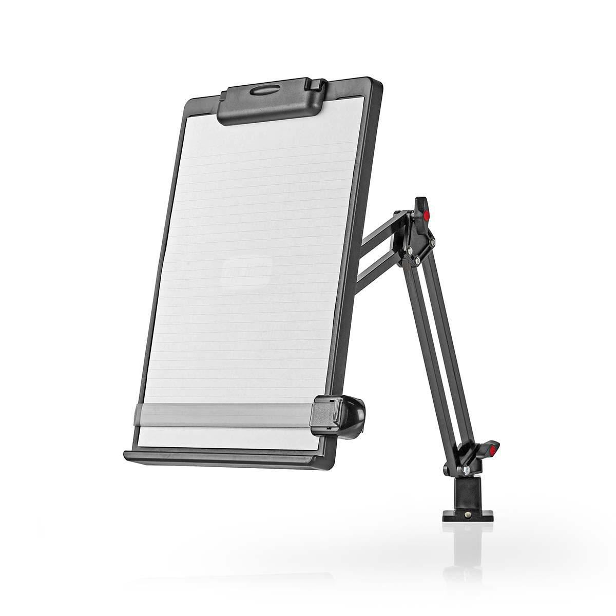 Nedis Copy Holder | Clip | Suitable for paper size: A4 | Adjustable Angle / Full Motion | Swivel angle: 360 °