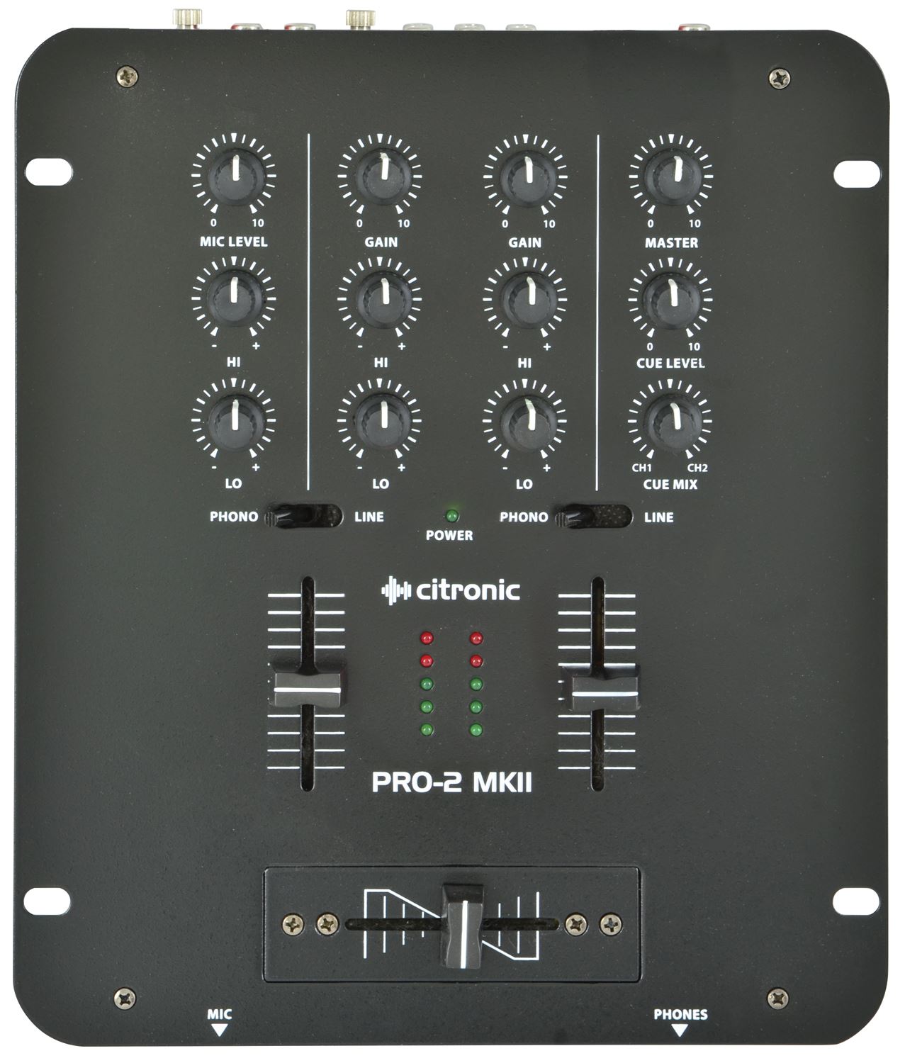 Citronic PRO:2 DJ MKII - 2 Channel Compact DJ Mixer 2 Channel