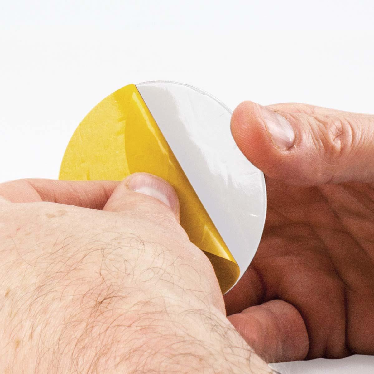 Alecto Magnetic Smoke Detector Mount Magnetic Adhesive Pads For Smoke / Heat / CO2 Alarms Ø 60mm - Fast & Safe Mounting