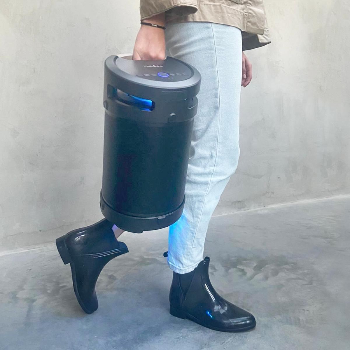 Nedis Bluetooth® Party Boombox | 3.5 hrs | 4.1 | 210 W | Media playback: AUX / USB | IPX5 | Linkable | Carrying handle | Party lights | Black / Silver