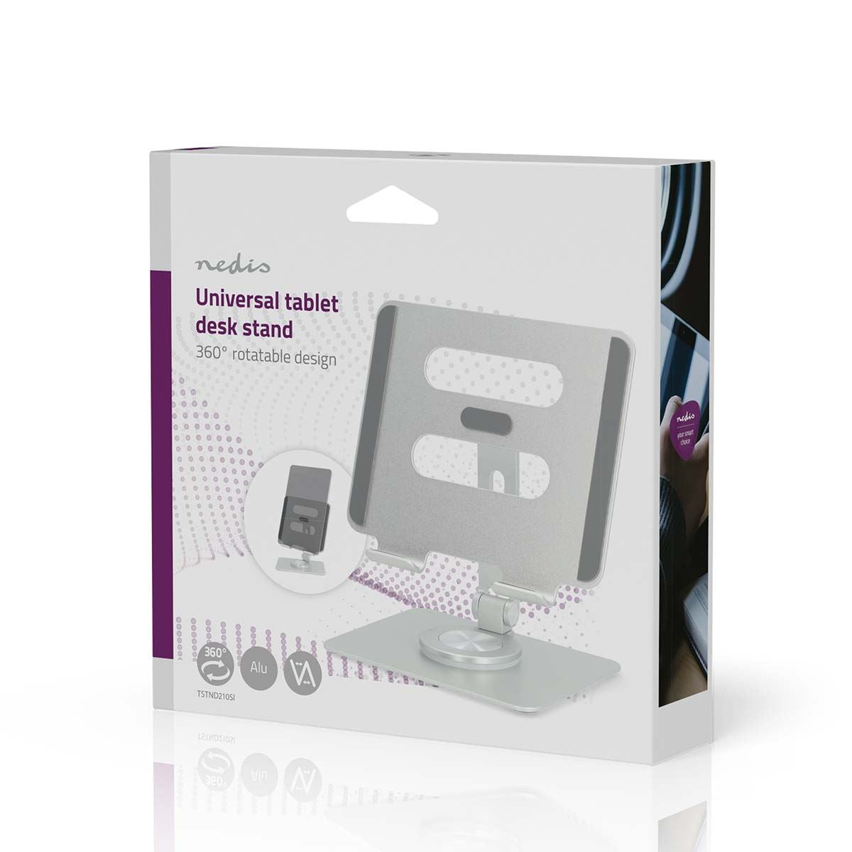 Nedis Tablet Stand | Stand | Full Motion | Silver