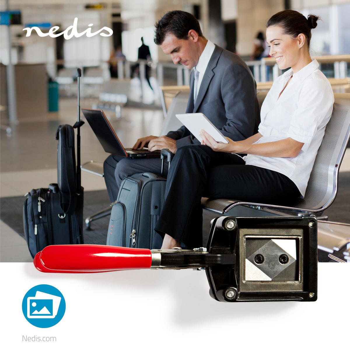 Nedis Passport Photo Cutters | 35 x 45 mm | Metal | Black / Red