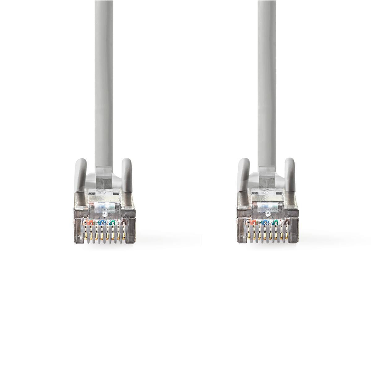Nedis CAT6a Network Cable | SF/UTP | RJ45 Male | RJ45 Male | 7.50 m | Round | PVC | Grey | Tag
