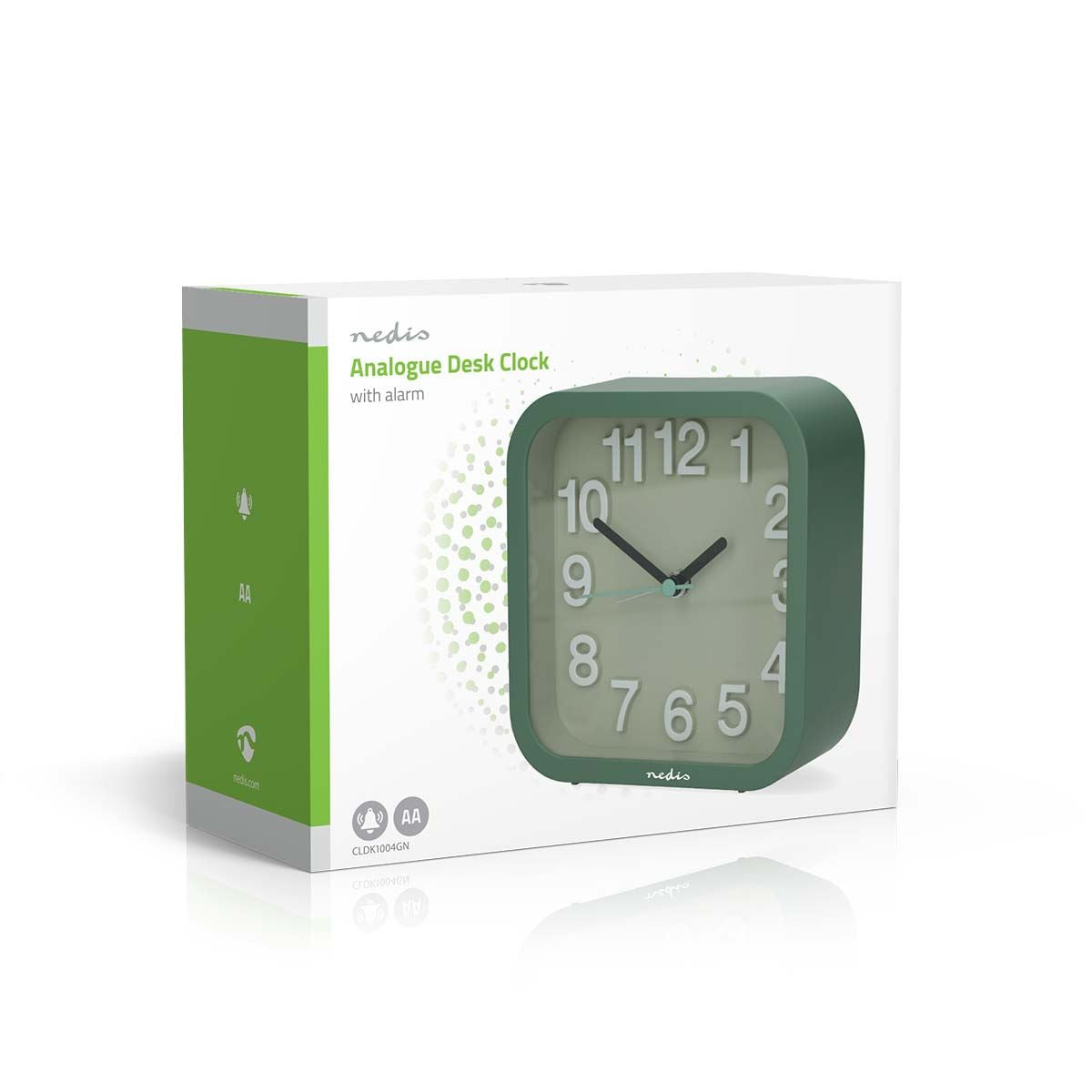 Nedis Analogue Silent Desk Alarm Clock with Snooze function | Gfeen