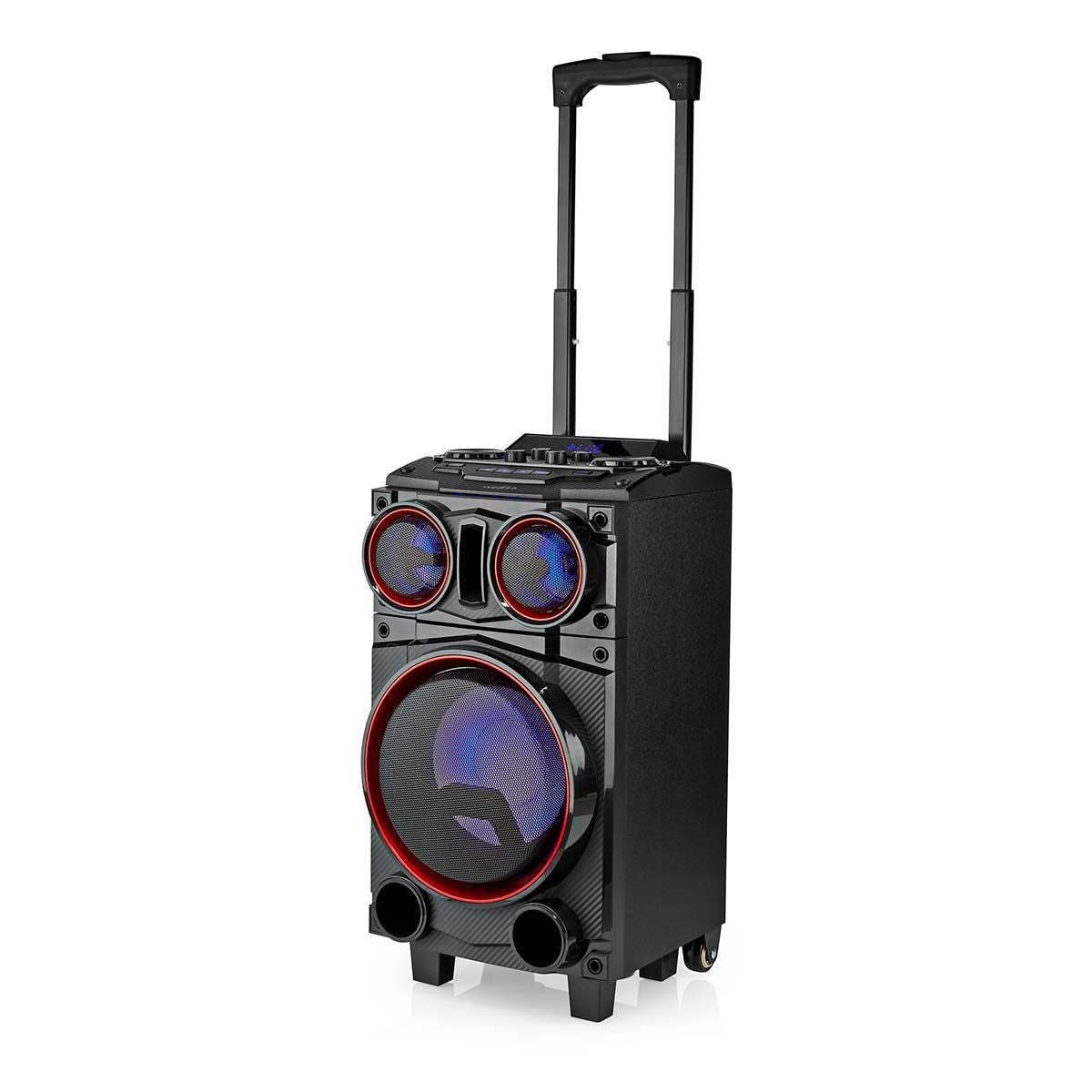 Nedis Bluetooth® Party Speaker | Maximum battery play time: 6.5 hrs | 120 W | Carrying handle | Party lights | Equalizer | Black