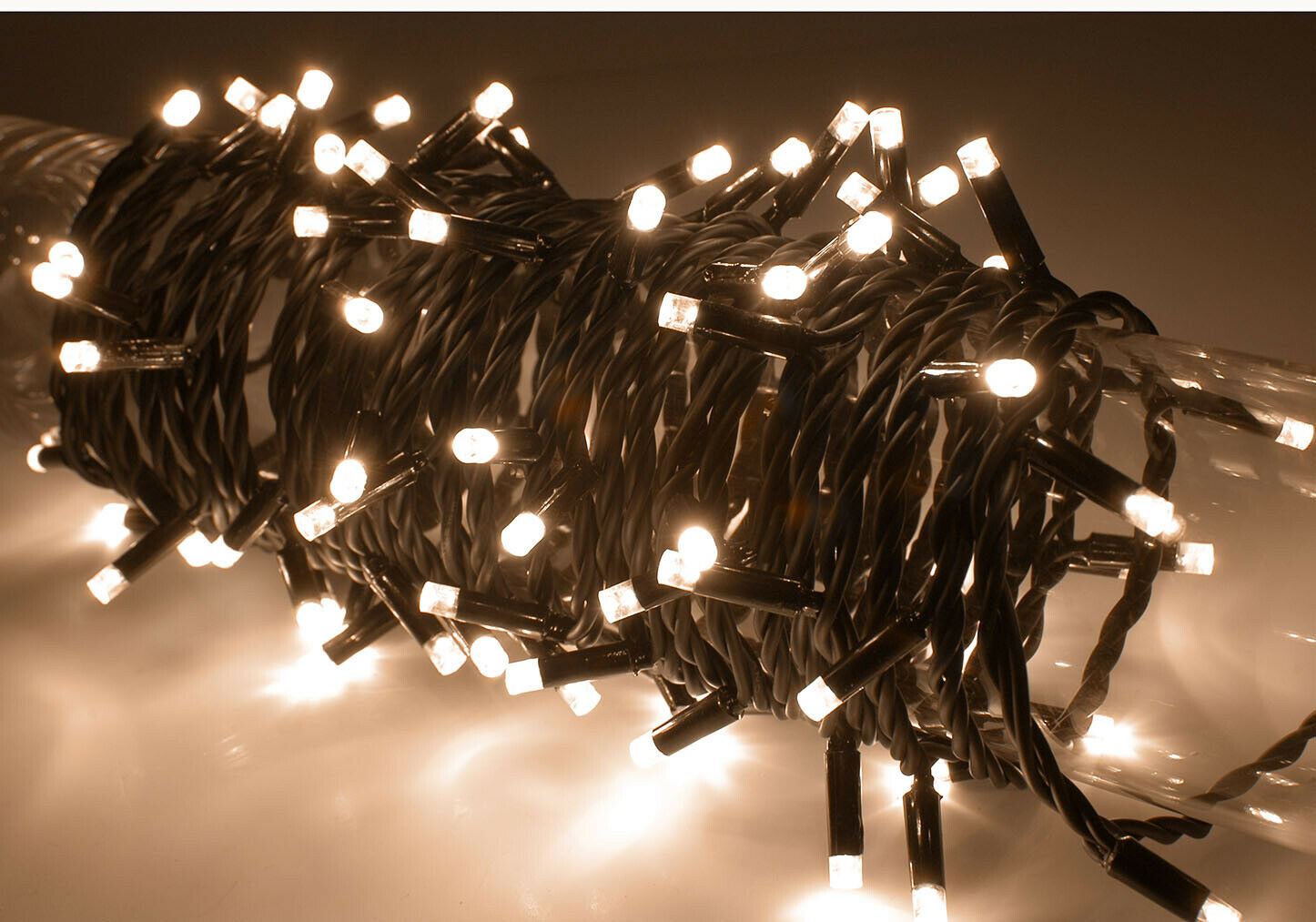 50 Warm White LED String Lights, Battery Power with Timer - Warm White