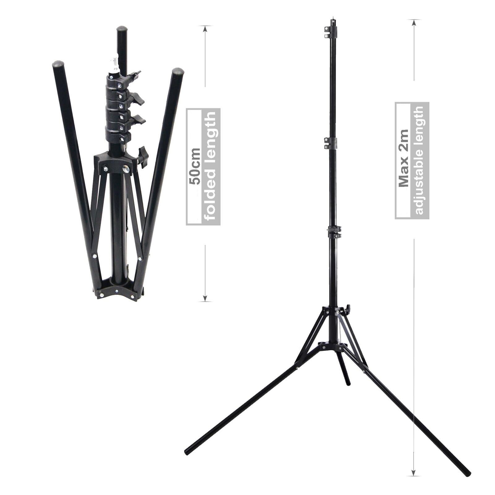 Ex-Pro 14" LED Ring Light Kit 25W 3200K-5700K CRI 95+ Bi-Colour Dimmable + Carry Case, Foldable Stand, Bluetooth Remote and Accessories for Video Shooting Portrait Photography