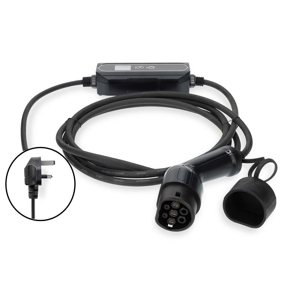 Nedis Electric Vehicle Portable Charger | UK | AT-N05V3V3-F 3G1.5 | 1380 / 2300 / 3680 W | 6 / 8 / 10 / 13 / 16 A | 1 Phase | 5.00 m | Black