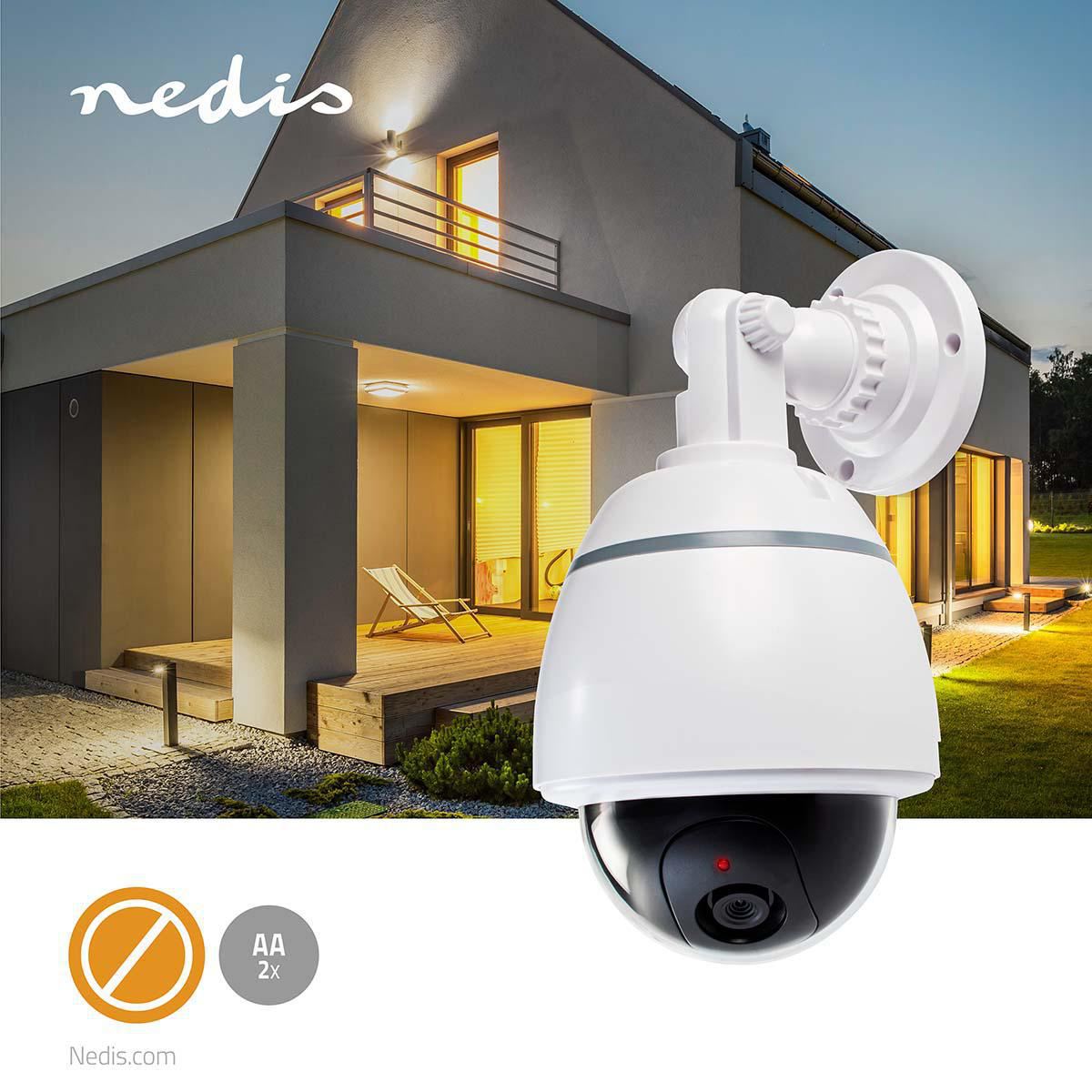 Nedis Dummy Security CCTV Fake Camera | Dome | IP44 | White