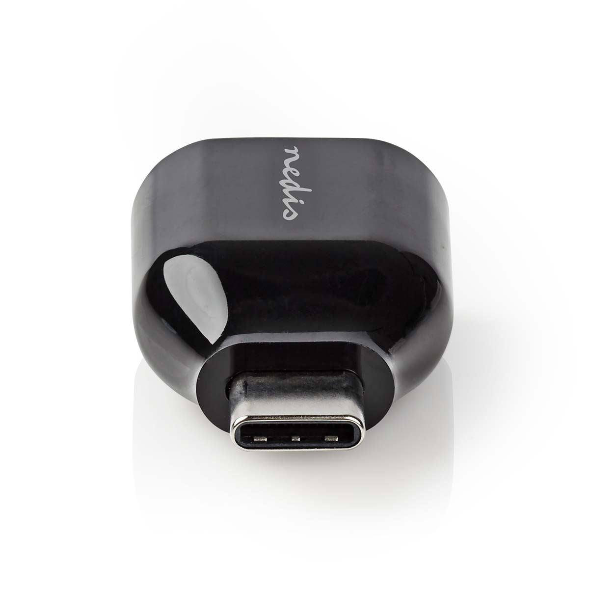 Nedis USB-C™ Adapter | USB 3.2 Gen 1 | USB-C™ Male | USB-A Female | 5 Gbps | Round | Nickel Plated | Black | Box