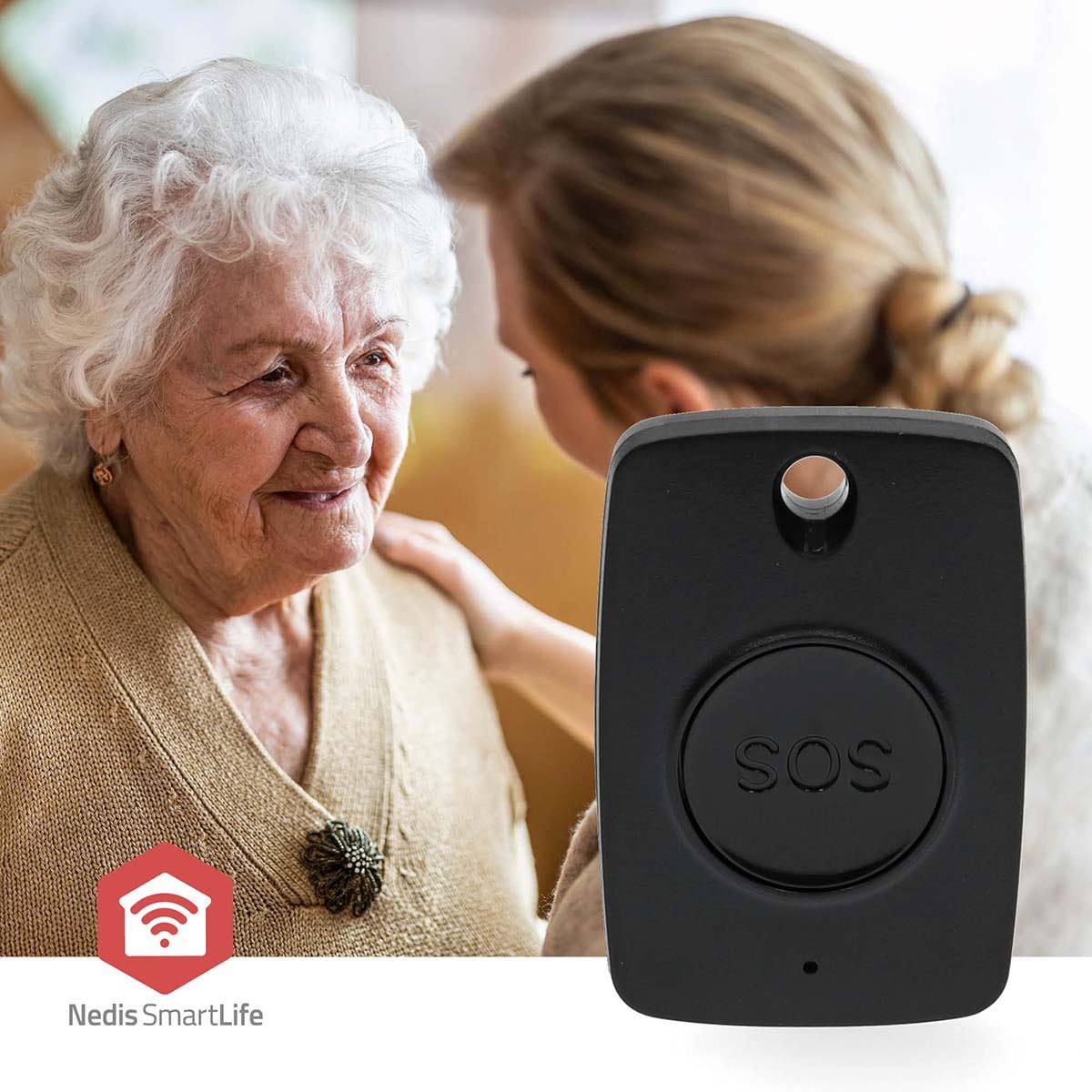 Compact Sos Device Nedis Smart Zigbee SOS Panic Button, Compact Portable Emergency Alert