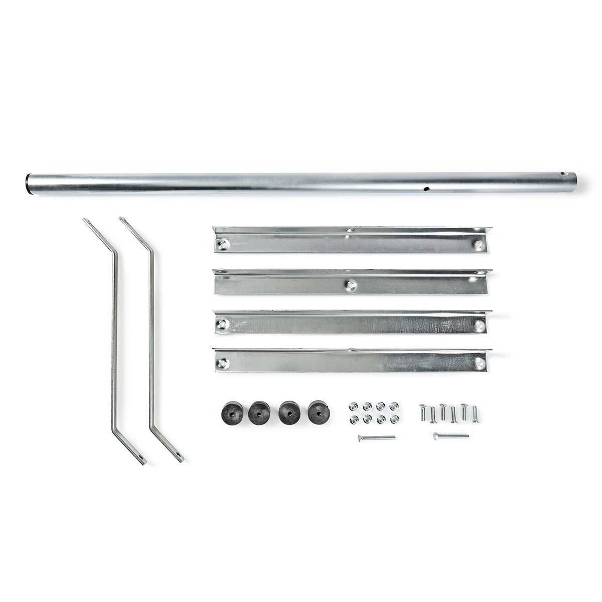 Nedis Satellite Balcony Stand | Mast length: 1.00 m | Maximum dish size: 90.0 cm | Bottom plate size: 1 x 50 x 50 cm | Steel | Silver