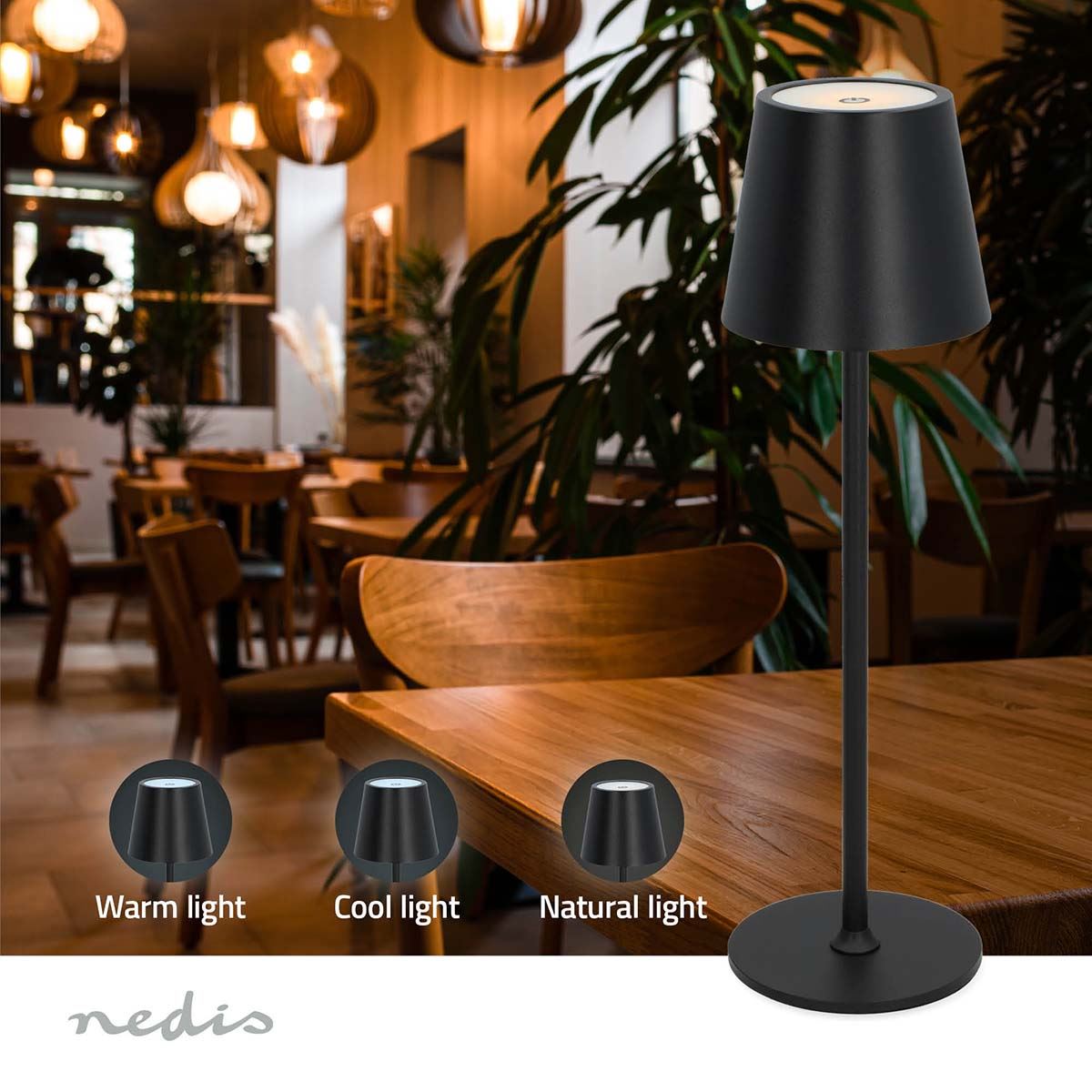 Nedis LED Table Lamp | LED | 1.8 W | 150 lm | 3000 - 6000 K | Black