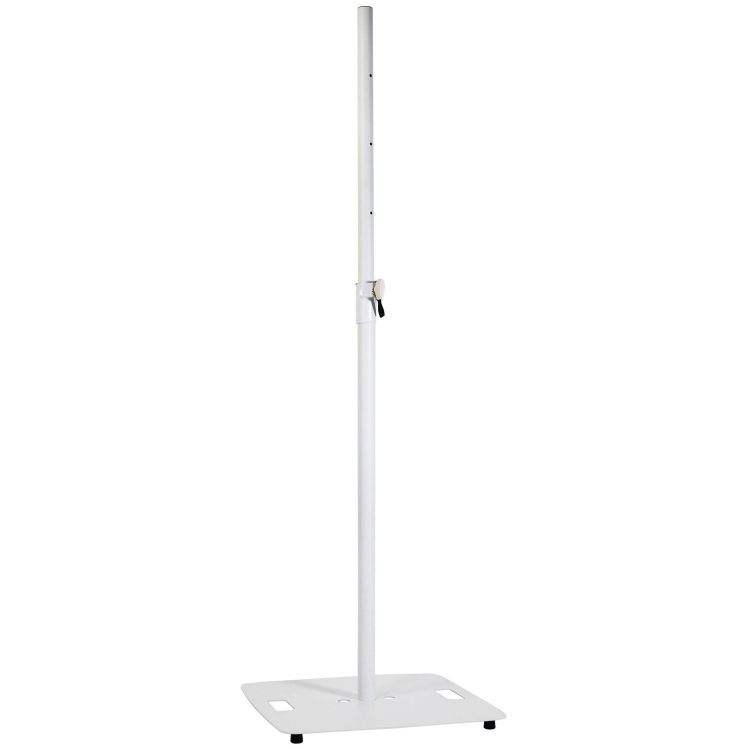 QTX Square Base Heavy Duty 35mm Speaker Stand with Adjustable Height 104-182cm White