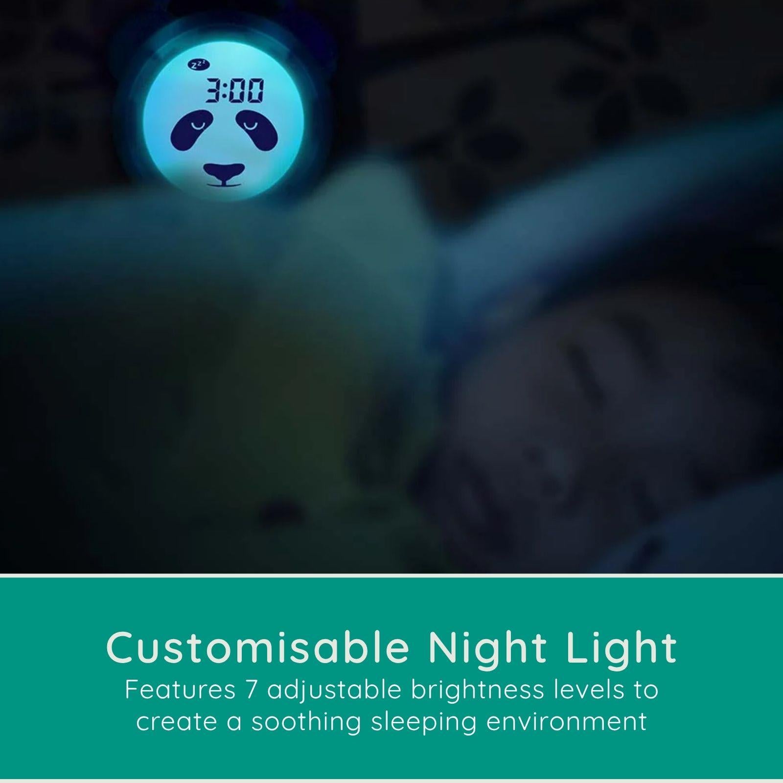 Alecto Childrens Sleep Trainer & Night Lamp Light / Alarm Clock Paula the Panda - White