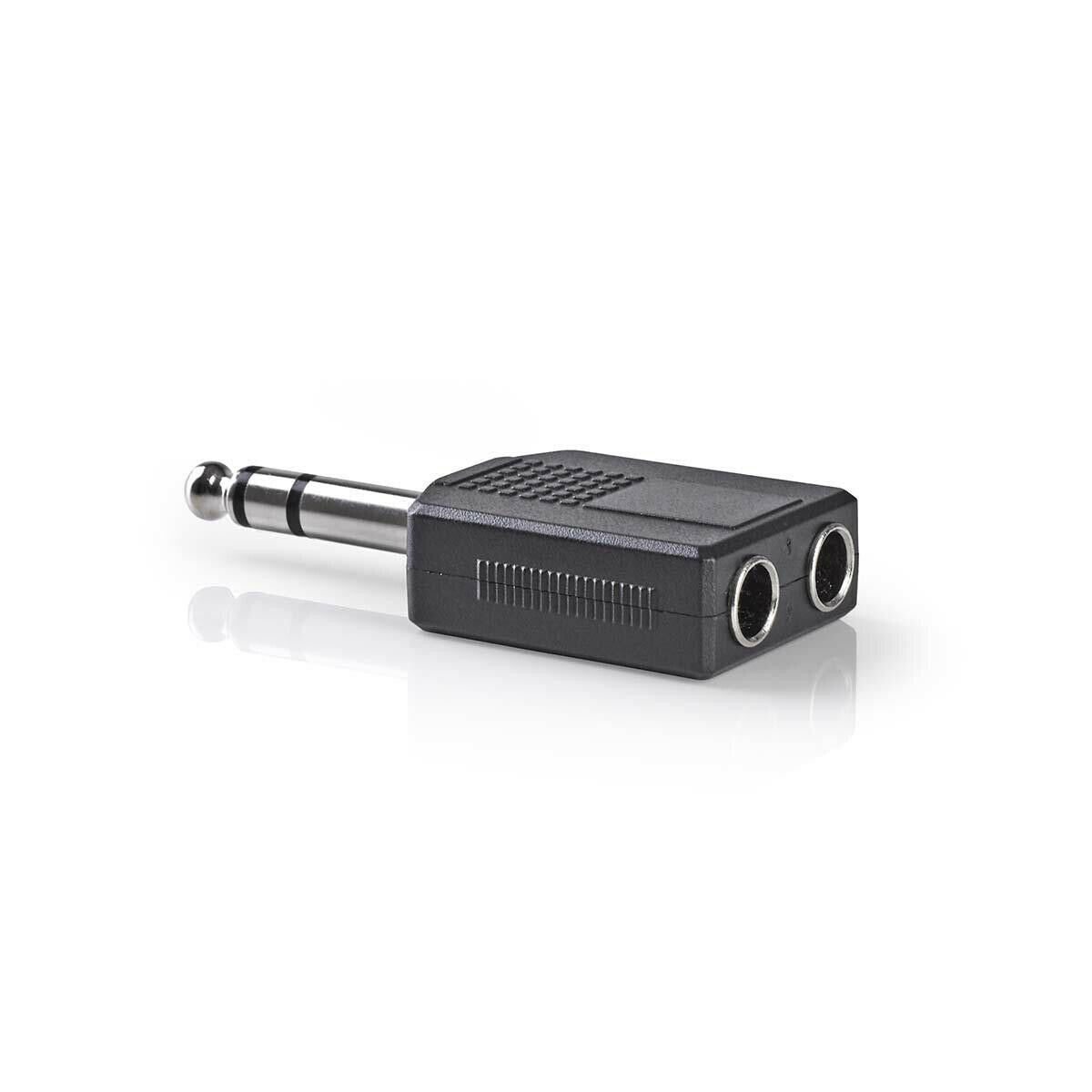 Stereo 2 x 6.35mm Female to 1 x 6.35mm Jack Male