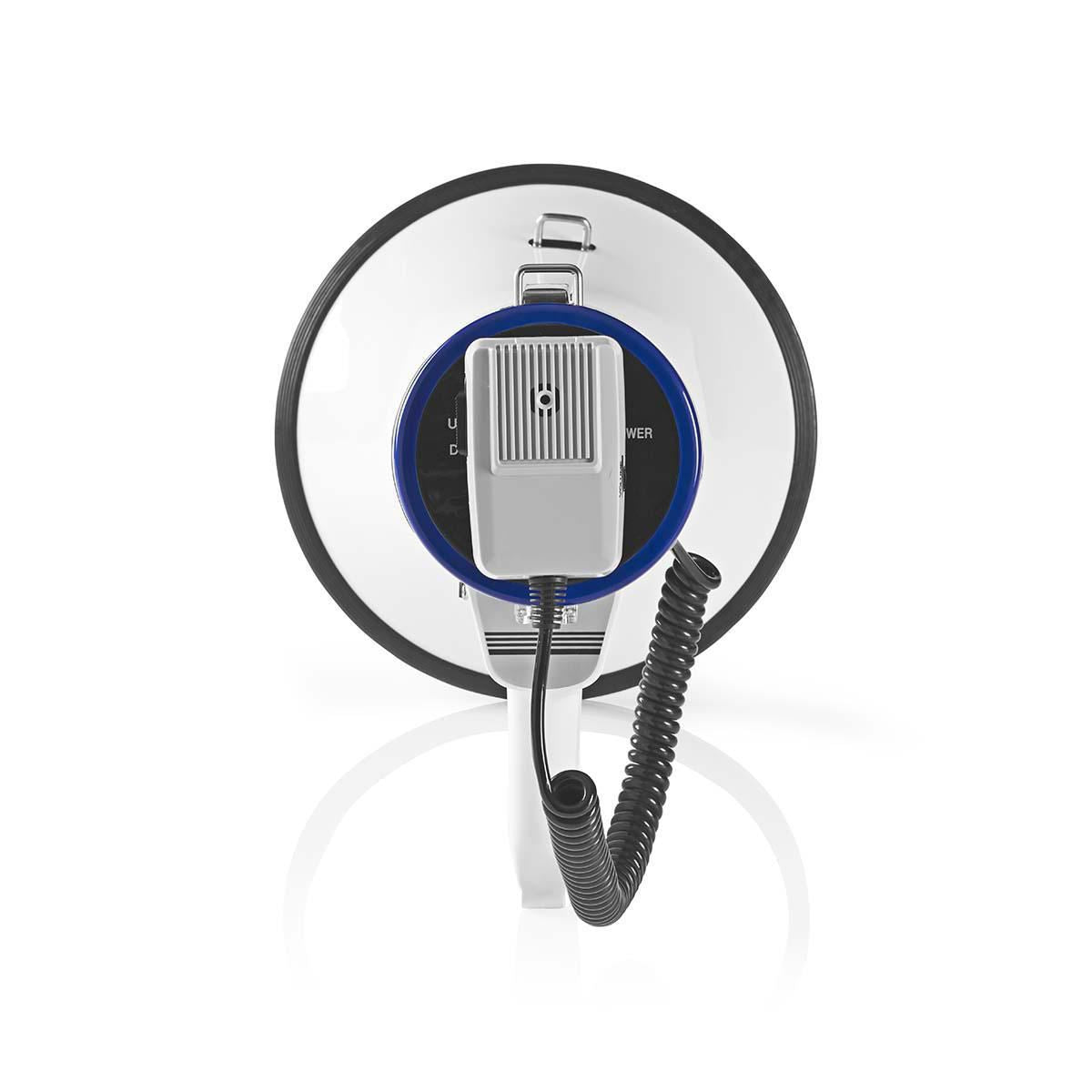 Nedis Professional 25W Super Loud Megaphone with Detachable Handheld Microphone, Built-In Siren, Adjustable Volume and Shoulder Strap
