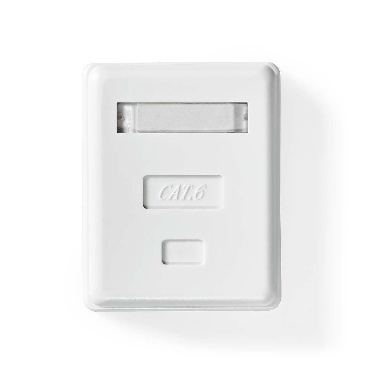 Nedis Network Wall Box | On-Wall | 1 port(s) | UTP CAT6 | Straight | Female | Gold Plated | ABS | White | Box