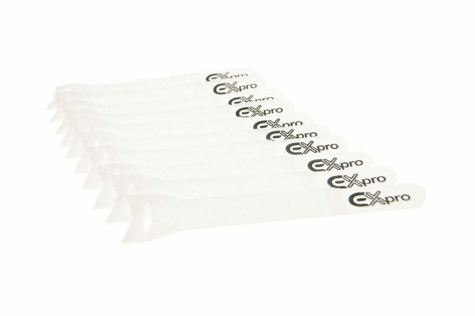 Ex-Pro Branded Velcro Cable PULL LOOPED Ties 20x150mm - 10 Pack White
