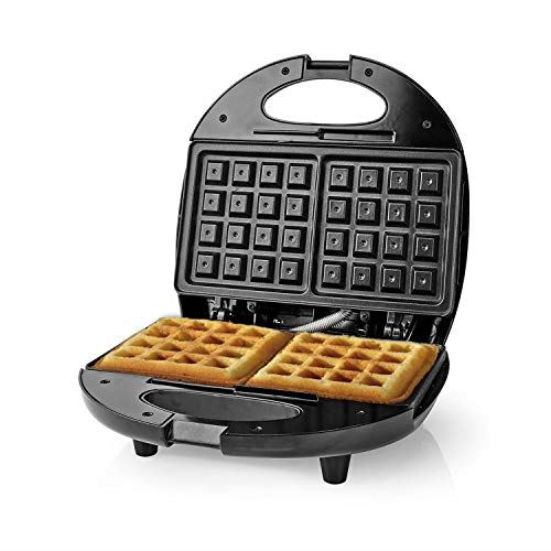 Nedis Waffle Maker Machine Square Shape 2 Slice Non Stick Electric Iron Press 750W