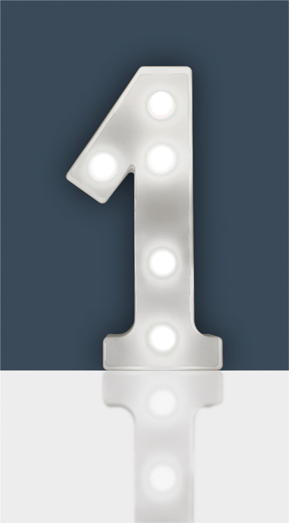 "1" Light Up 3D LED 22cm Numbers Party Birthday Wedding Battery Operated