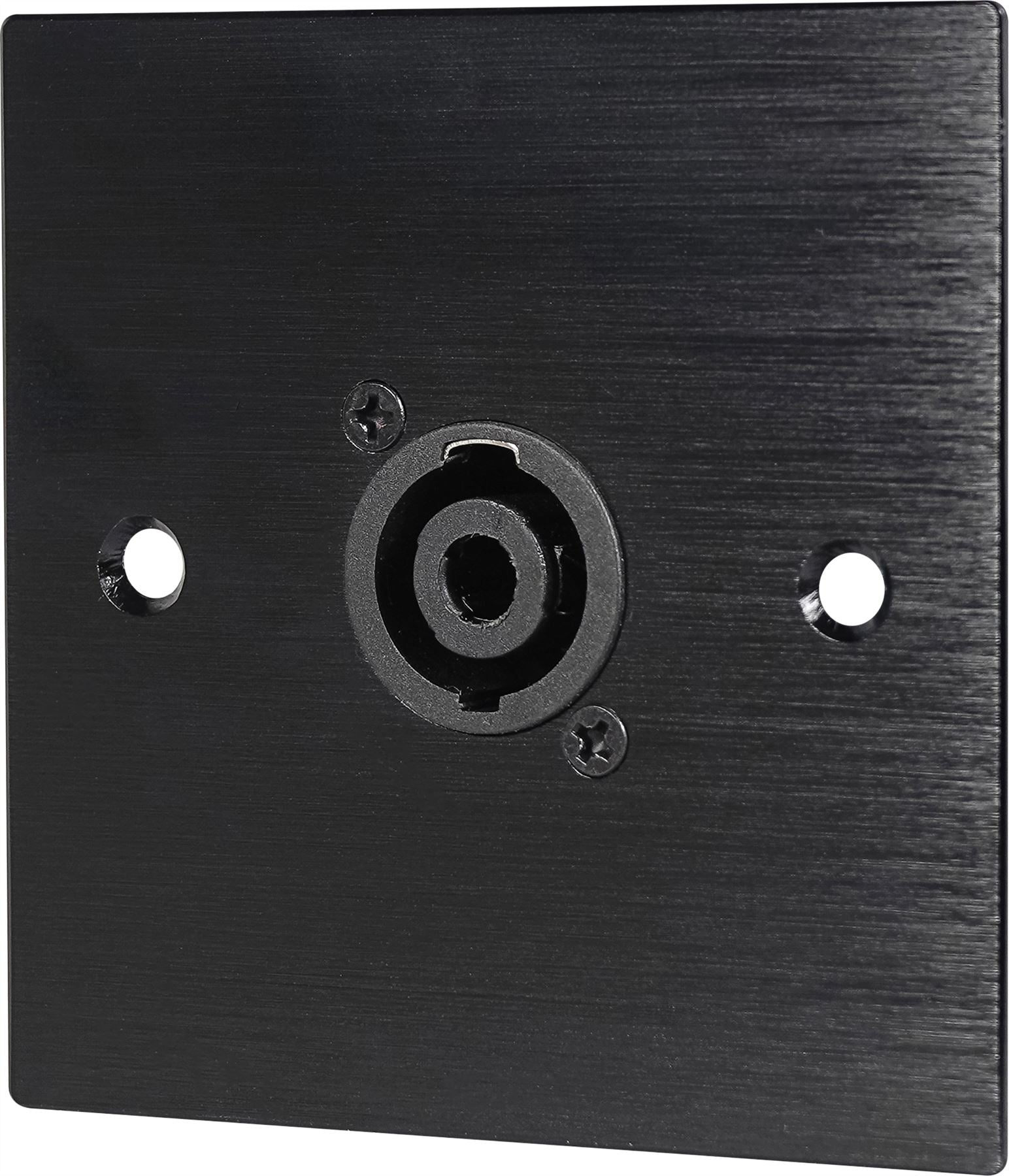 Black Wall Face Plate Electrical AV Slim Series 1 x Four Pole Speaker Socket Wall Plate Metal