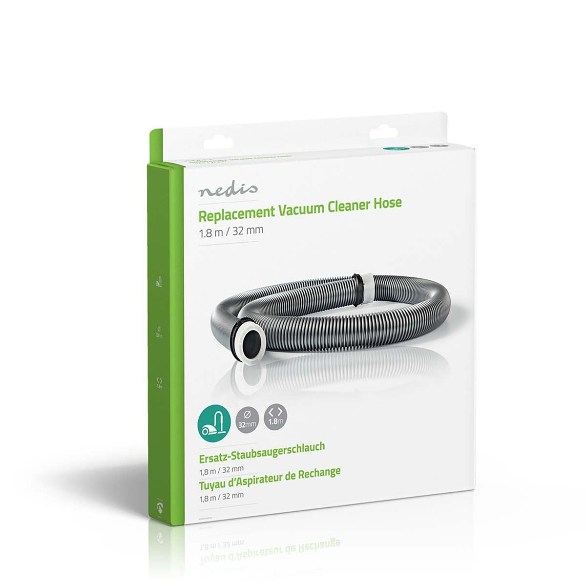 Nedis Vacuum Cleaner Hose | 32 mm | 1.80 m | Plastic | Grey